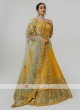 Silk Choli Suit In Mustard Yellow